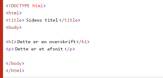 Hvad er HTML?